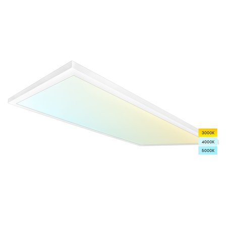 LUXRITE 2x4 FT Surface Mount LED Panel Light 3 CCT Selectable 50W 5000LM 0-10V Dimmable LR24020-1PK